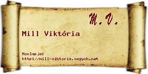 Mill Viktória névjegykártya